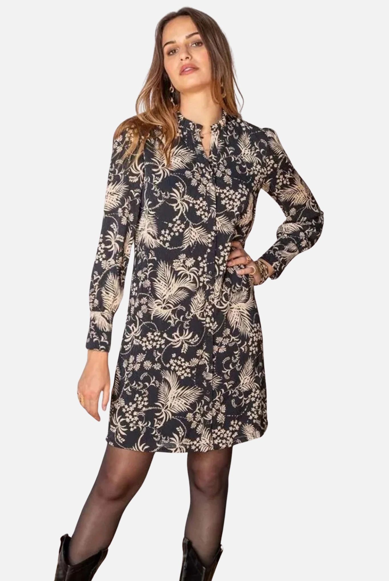 Collants semi opaque noir anti jambes lourdes | Elora