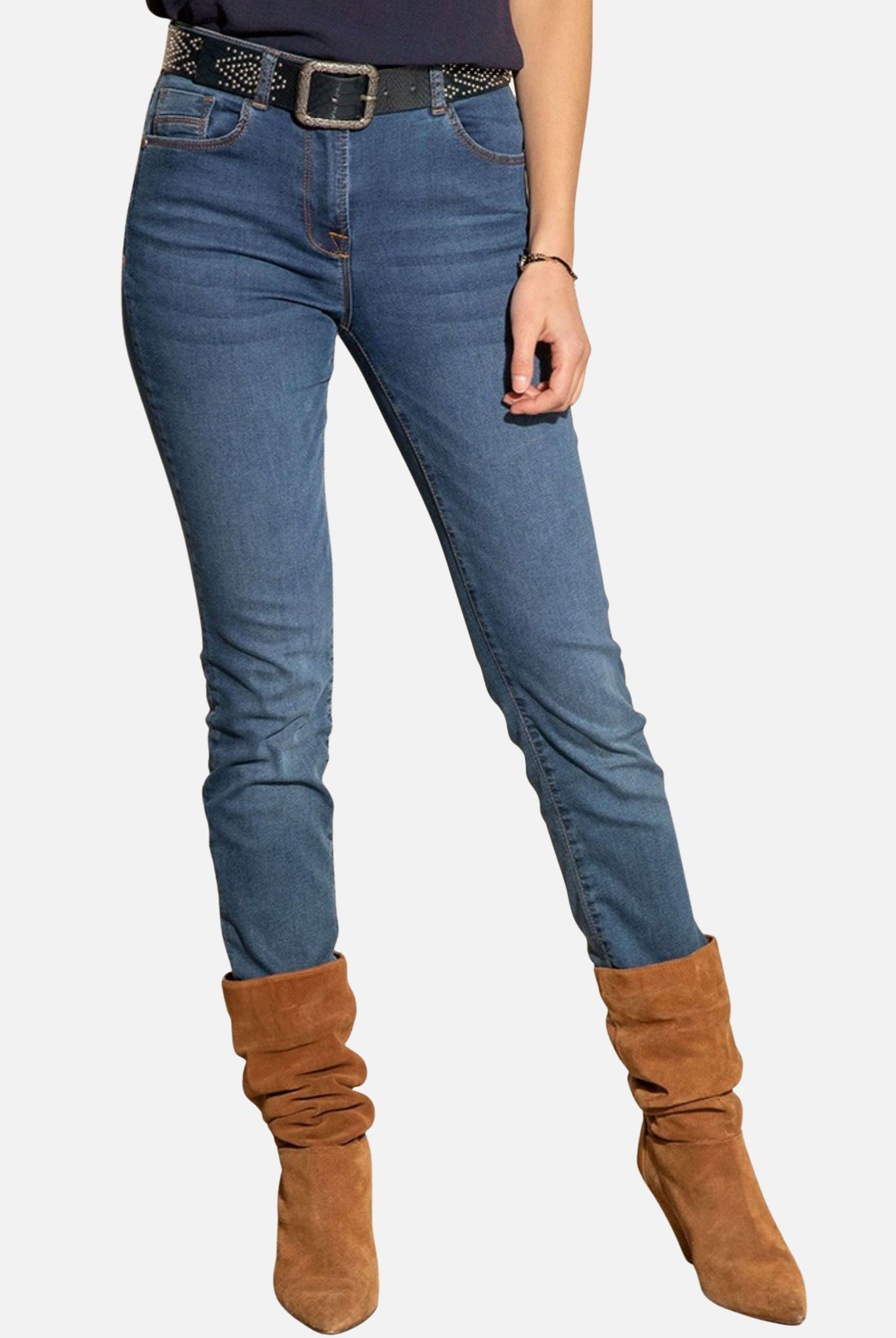 Jean coloris bleu moyen | Elora