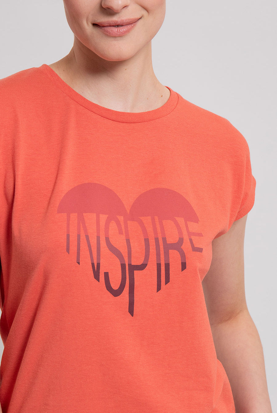 Tee shirt en modal orangé | Elora