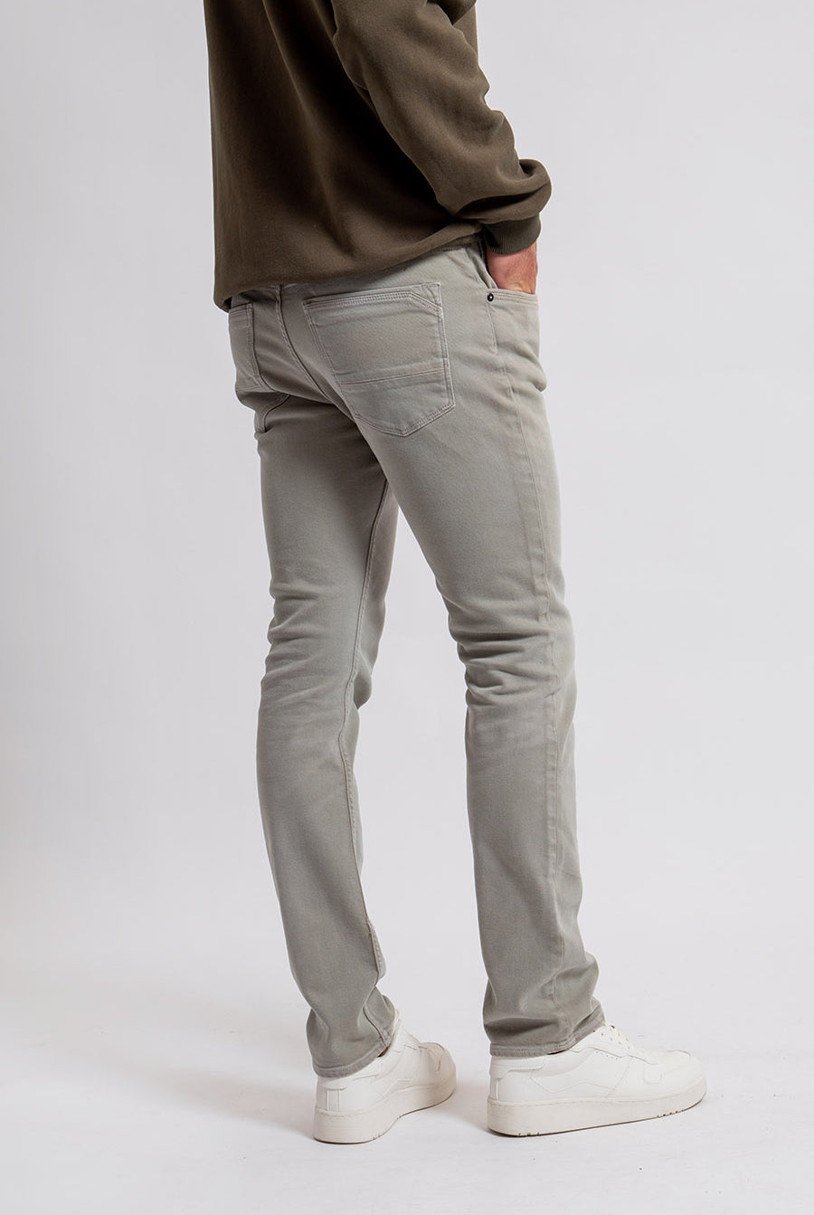 Pantalon coupe droite kaki clair | Elora