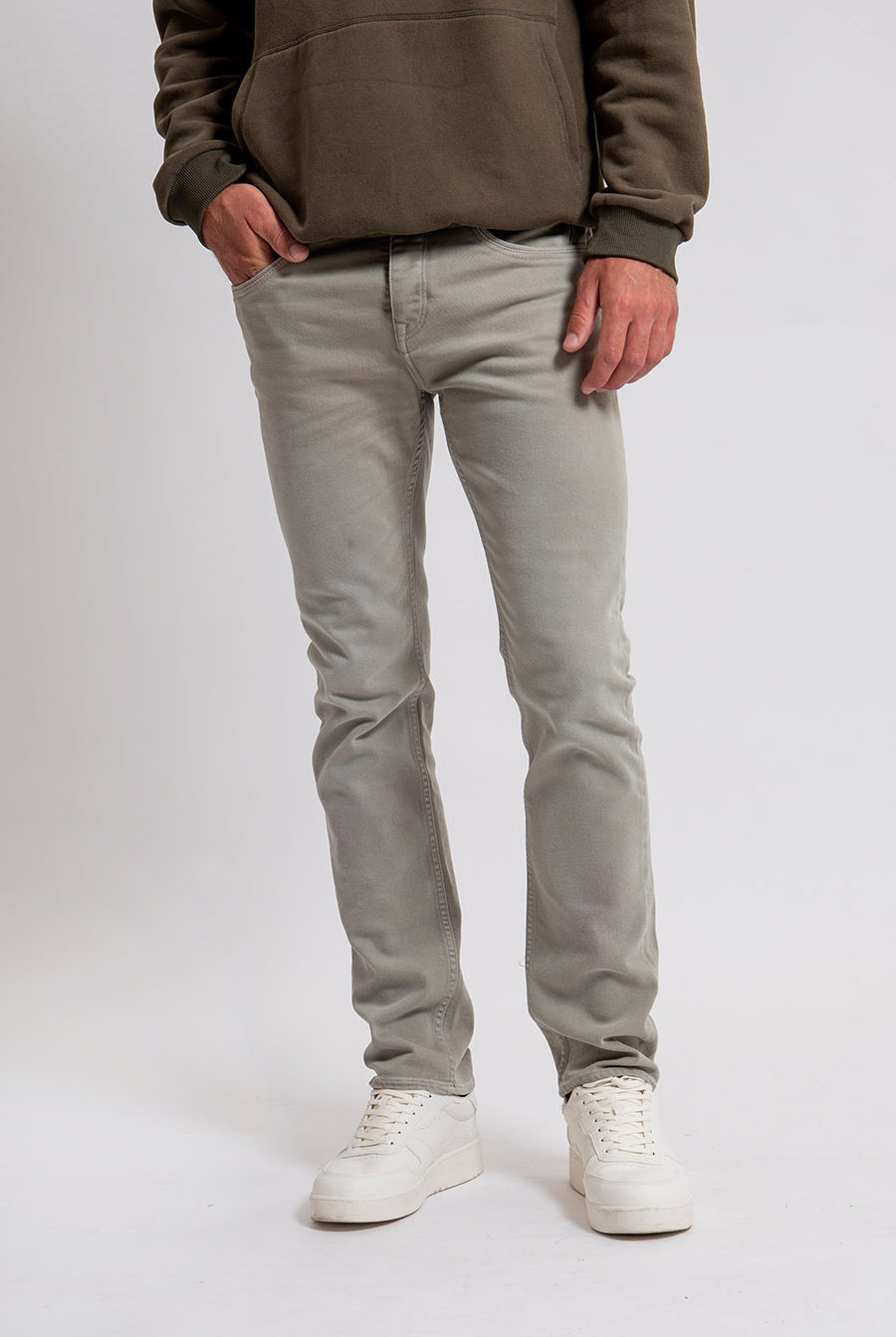 Pantalon coupe droite kaki clair | Elora
