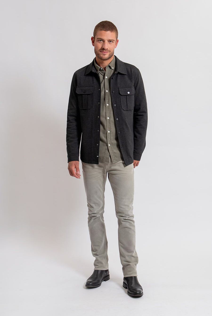 Pantalon coupe droite kaki clair | Elora