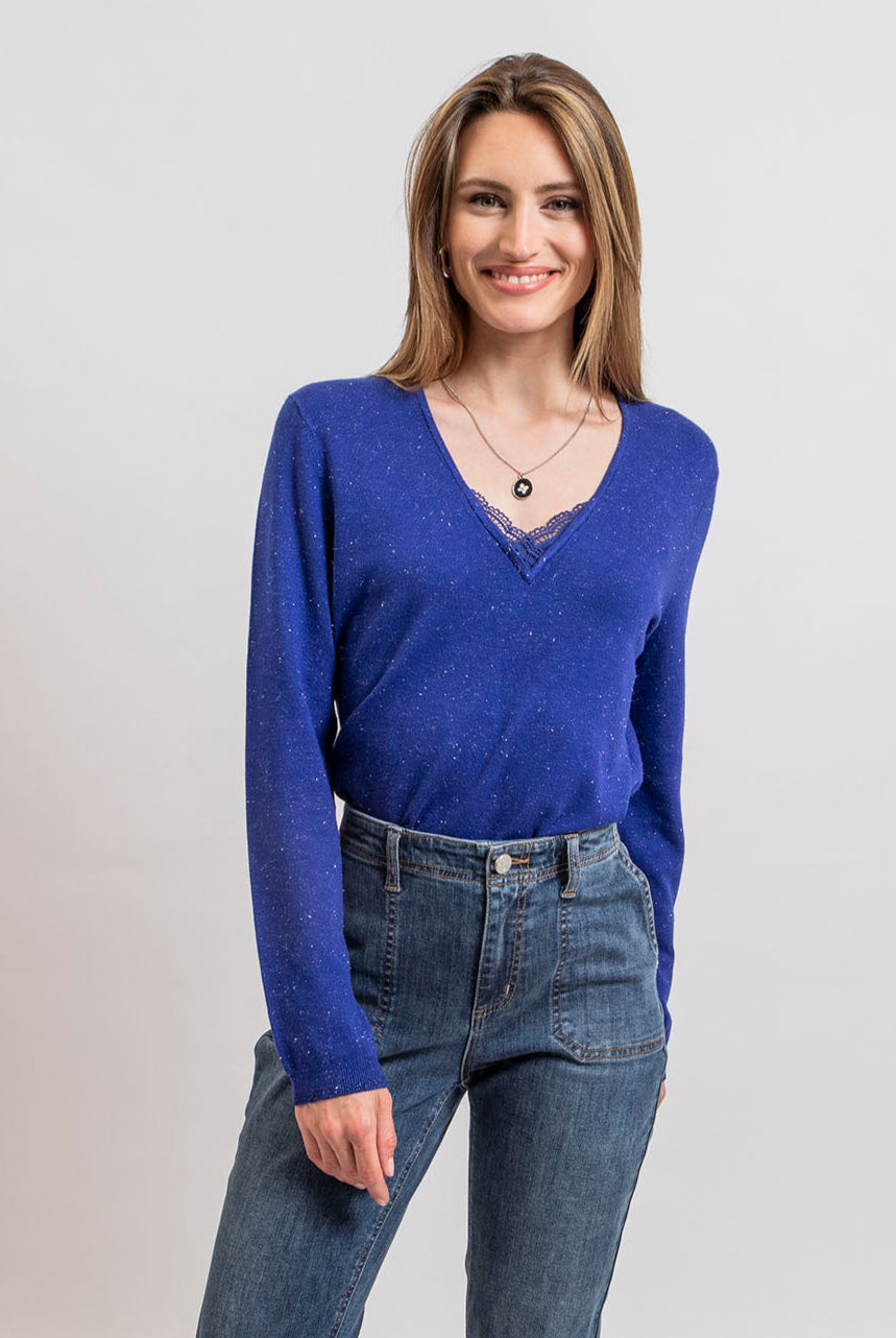 Pull façon lingerie ultraviolet | Elora