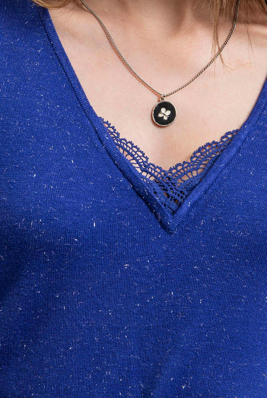 Pull façon lingerie ultraviolet | Elora