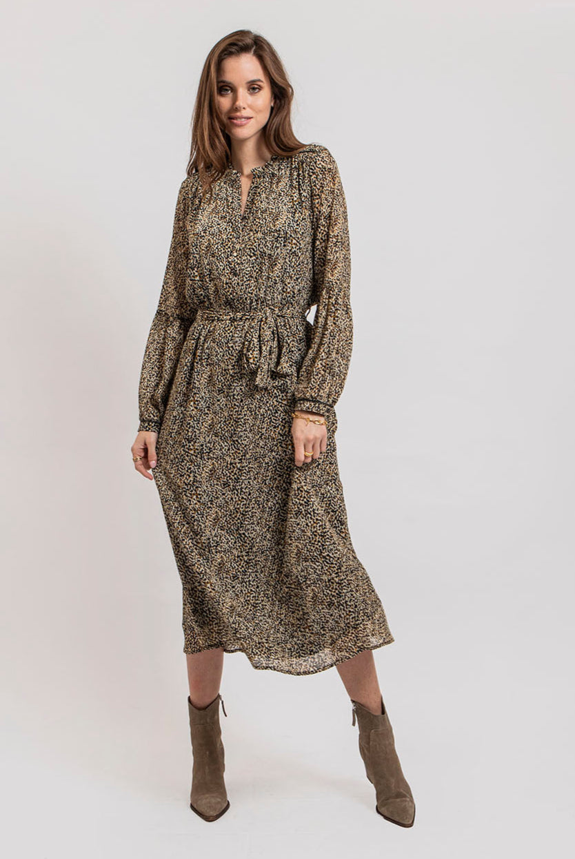 Robe longue imprimé léopard | Elora