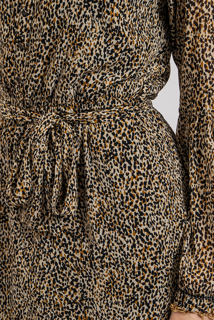 Robe longue imprimé léopard | Elora