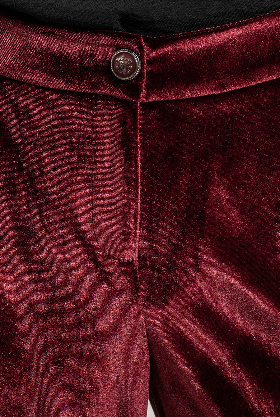 Pantalon de costume en velours bordeaux | Elora