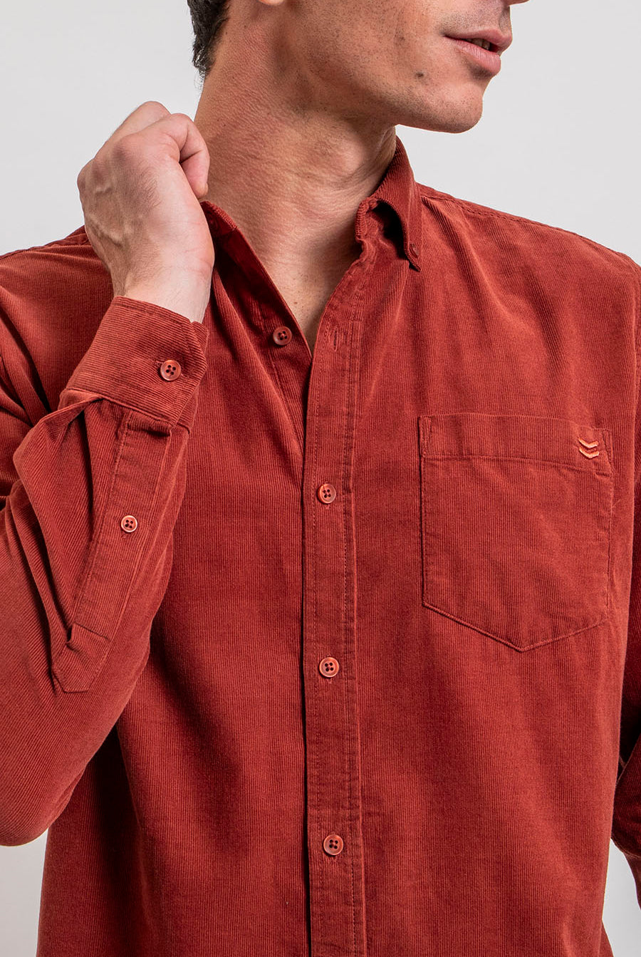 Chemise en velours rouille | Elora