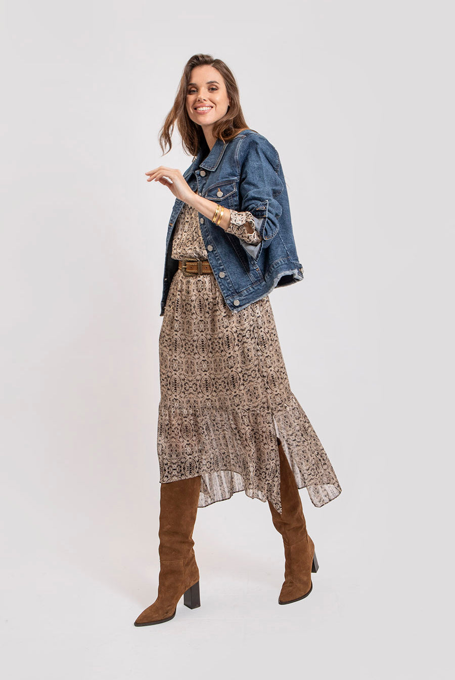 Vest en jean denim bleu | Elora