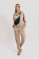 Sweat à capuche extra doux beige | Elora