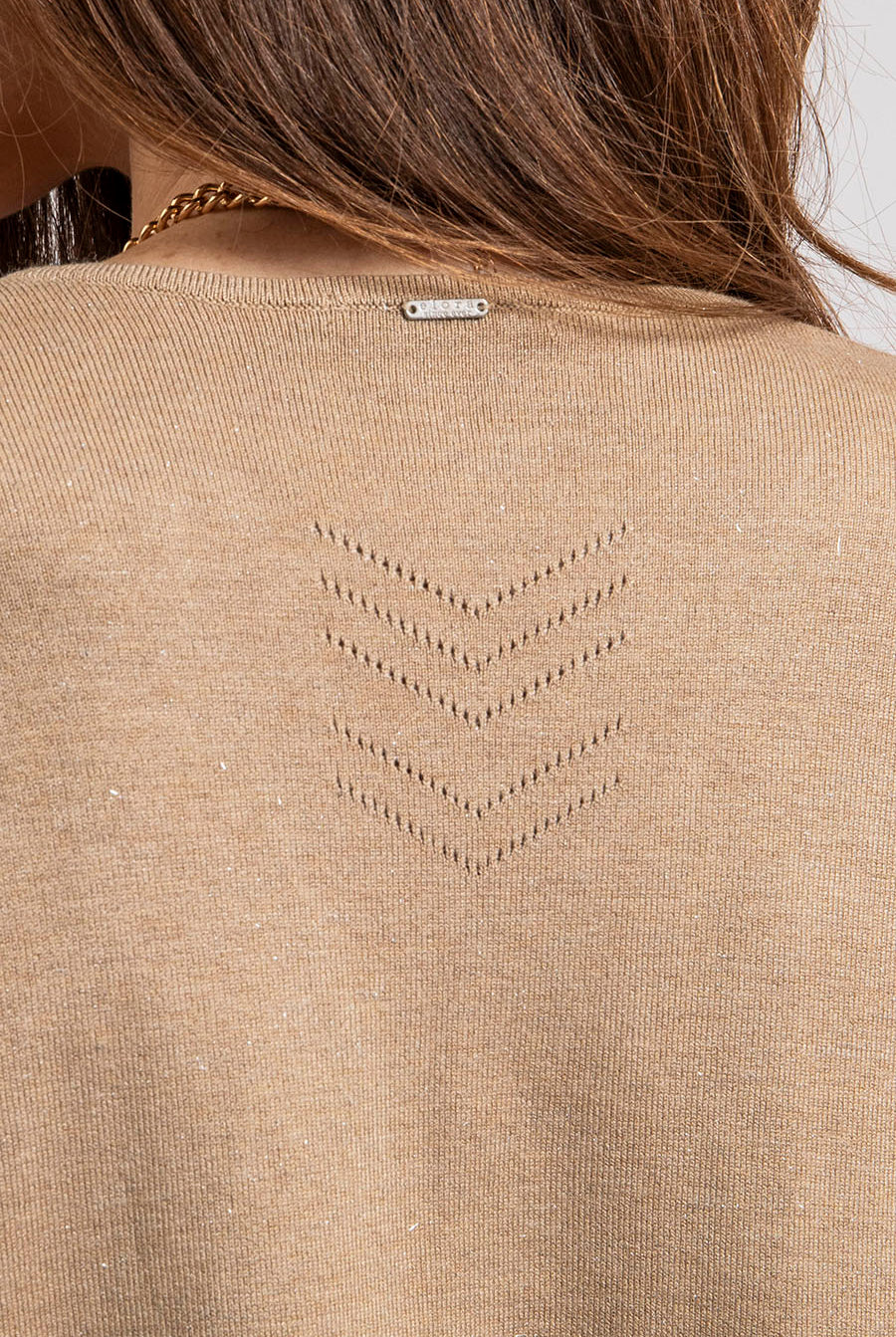 Pull façon lingerie beige | Elora