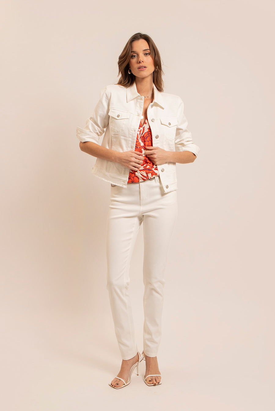 Jean slim push up blanc | Elora