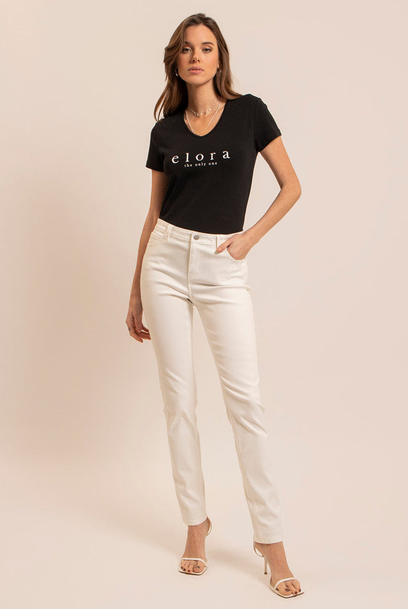 Jean slim push up blanc | Elora