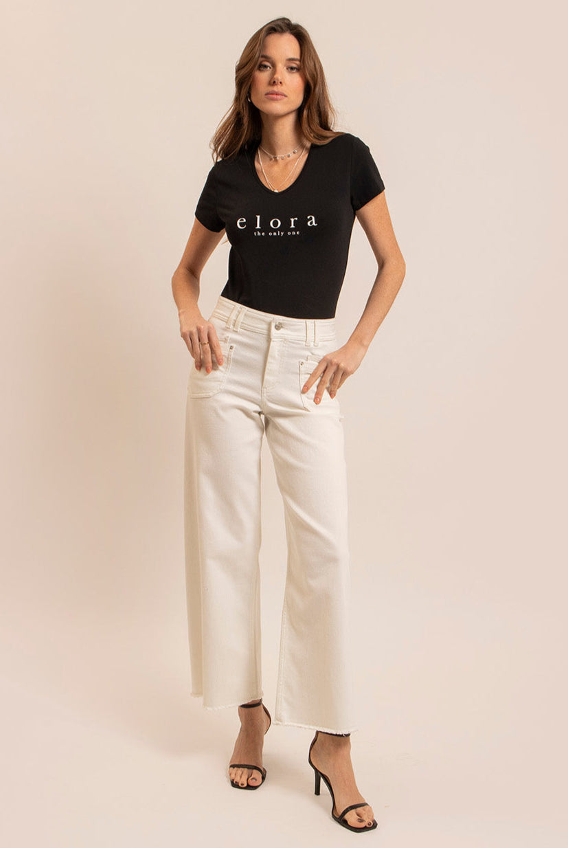 Jean wide leg blanc | Elora