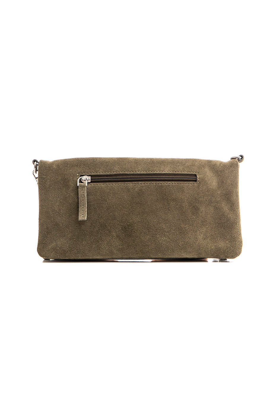 Pochette en daim sauge | Elora