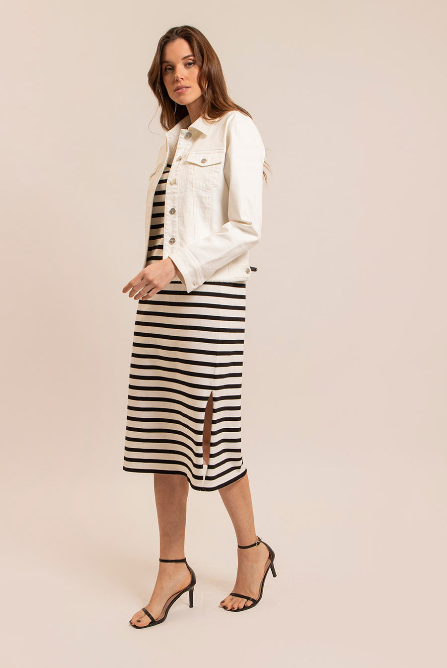 Robe longue marinière | Elora