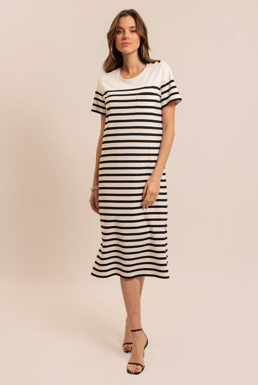 Robe longue marinière | Elora