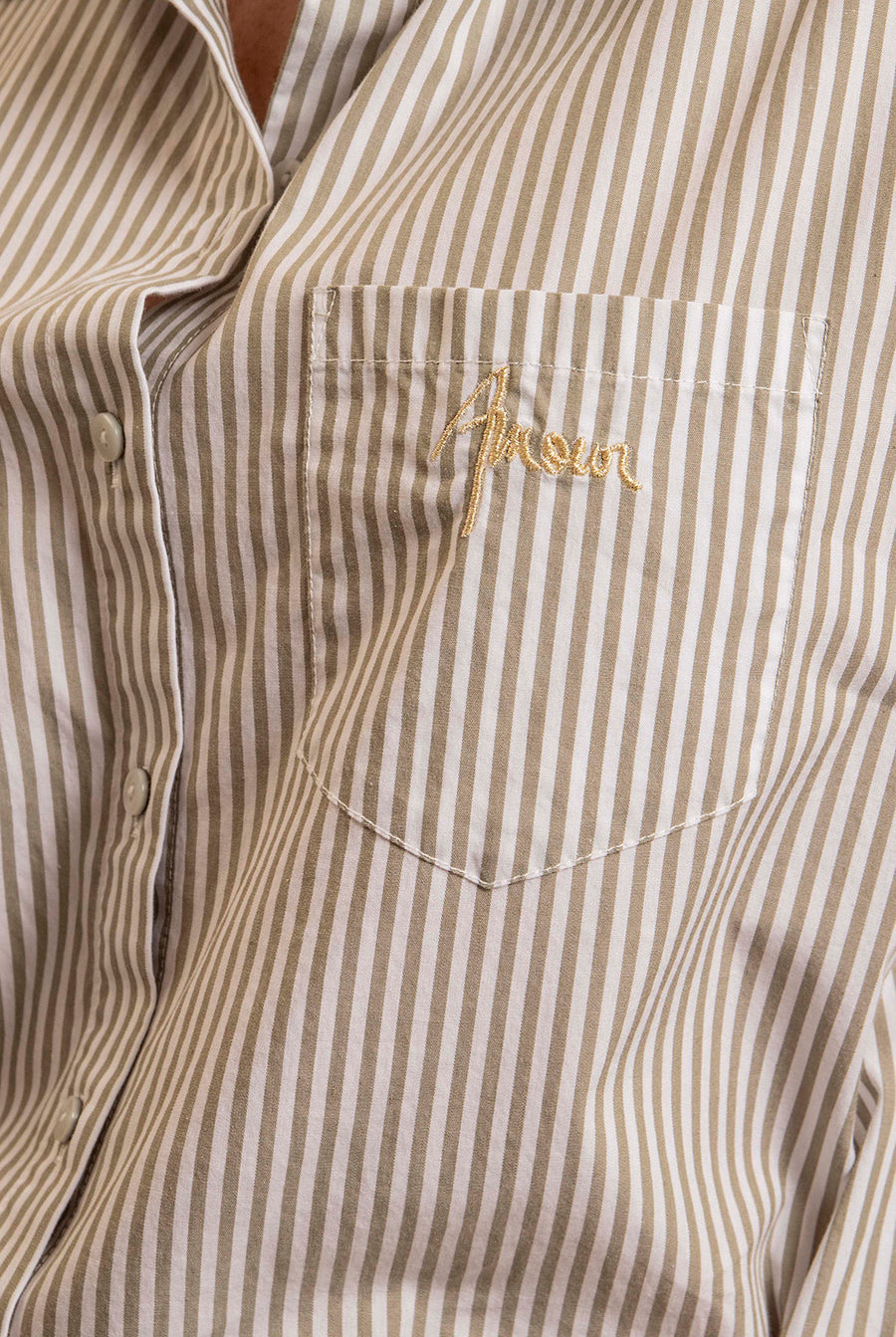 Chemise rayée kaki | Elora