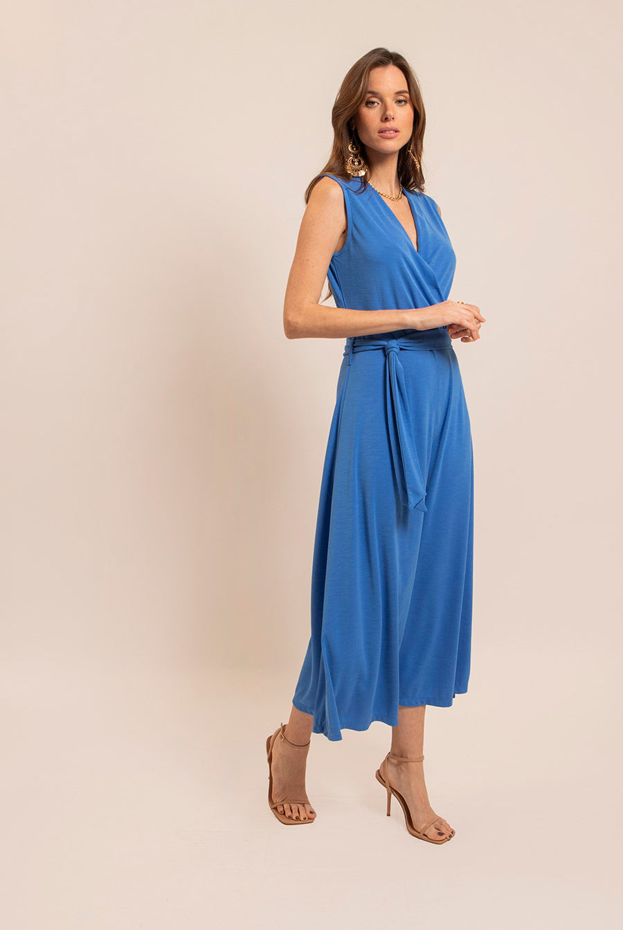 Robe longue bleue | Elora