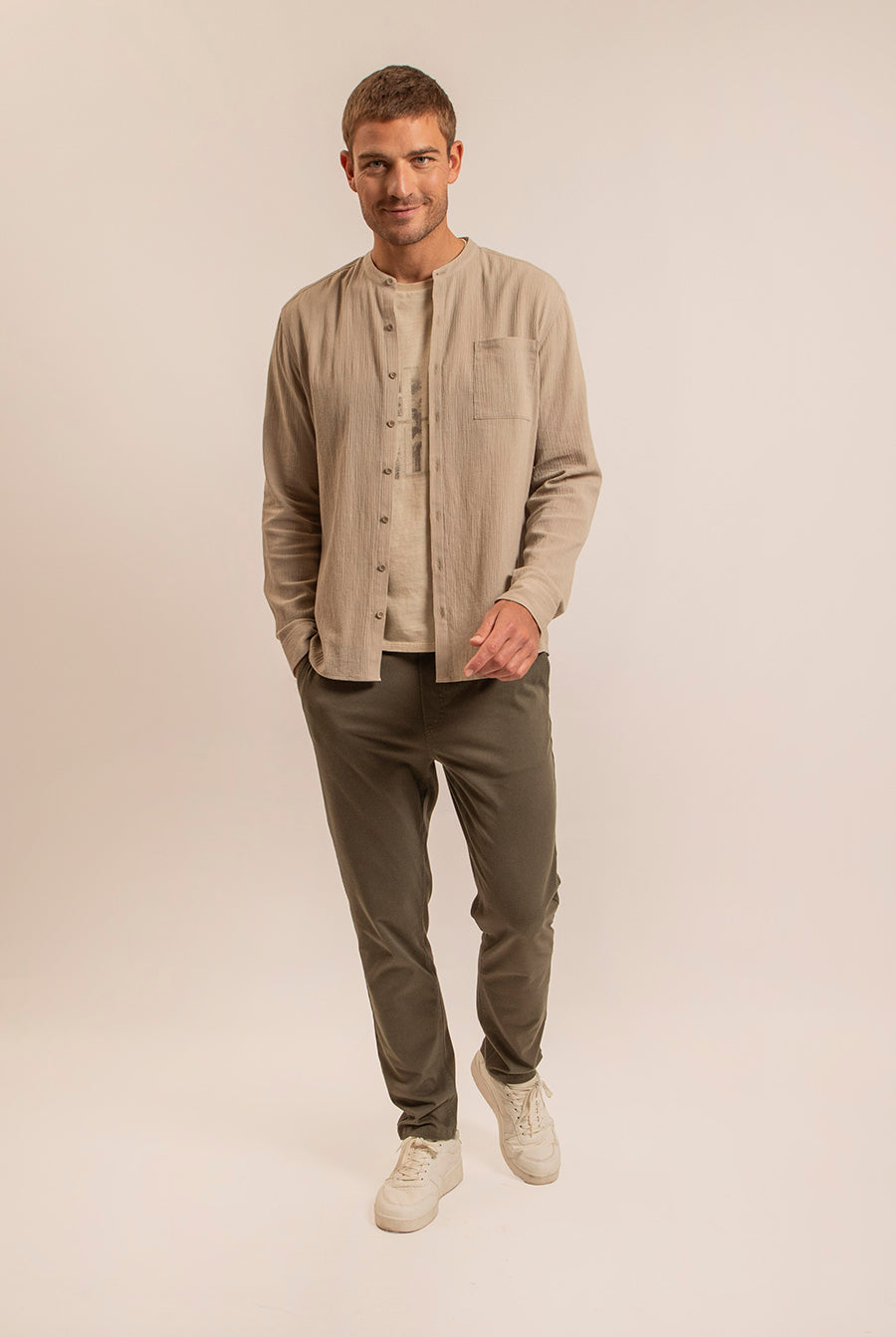 Tee-Shirt printé beige | Elora