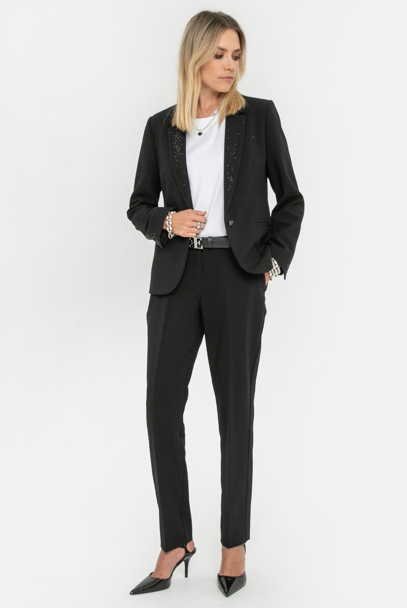 Pantalon cigarette noir | Elora