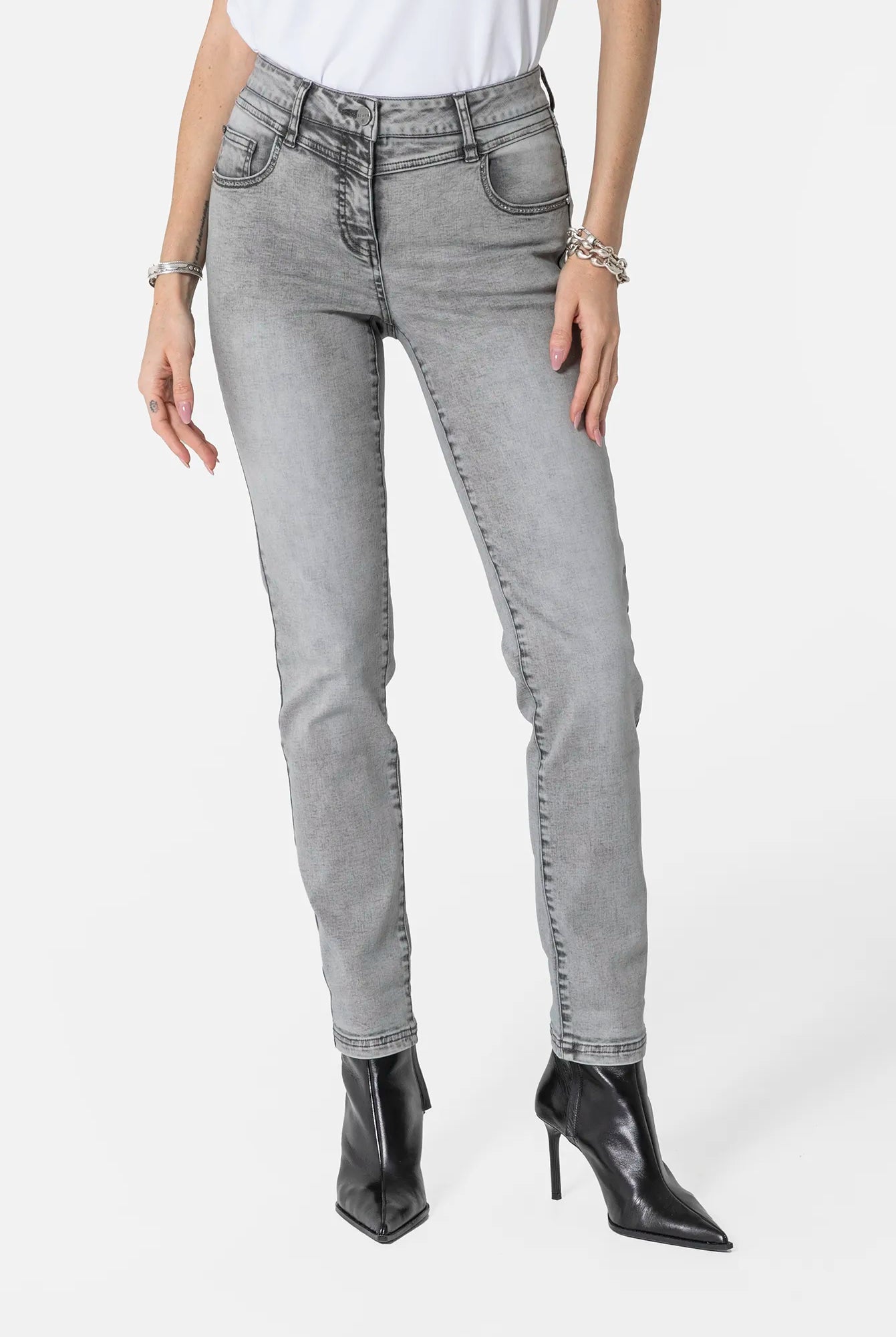 Jean droit gris clair | Elora
