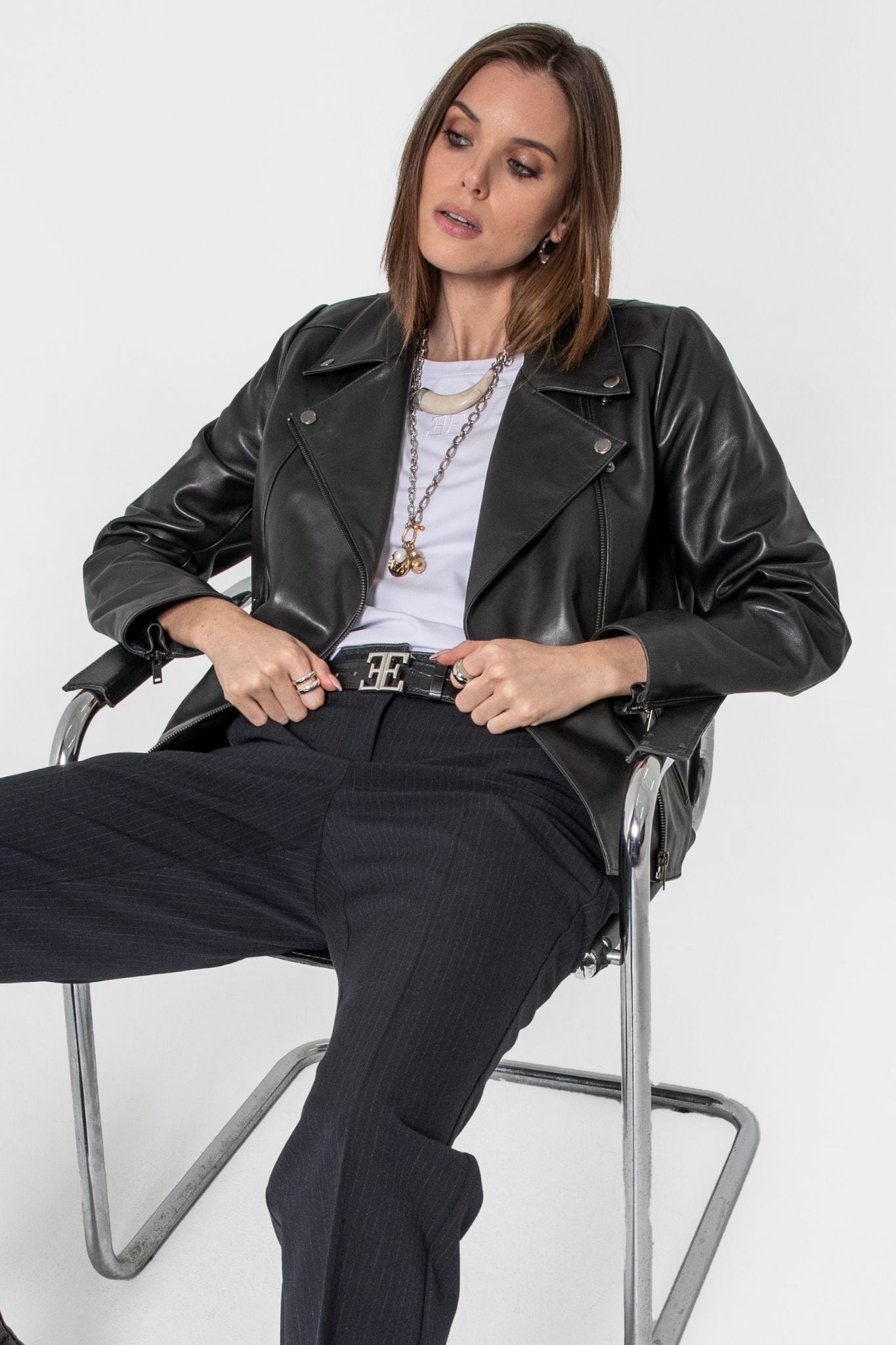 Perfecto en cuir noir | Elora