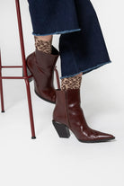 Chaussettes motif léopard beige | Elora