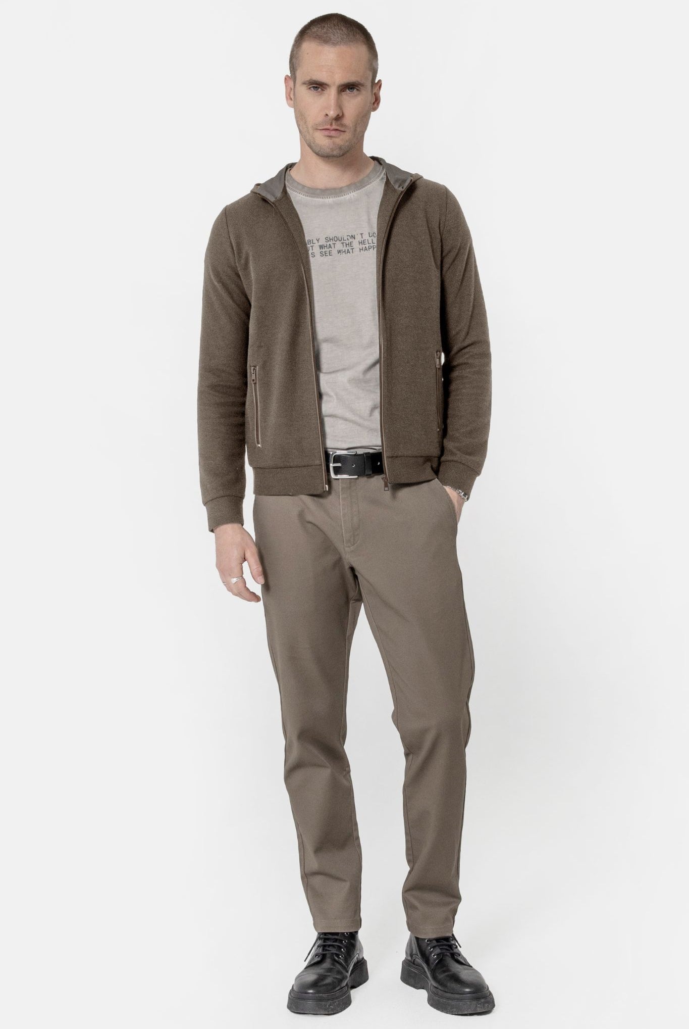 Pantalon chino kaki clair | Elora
