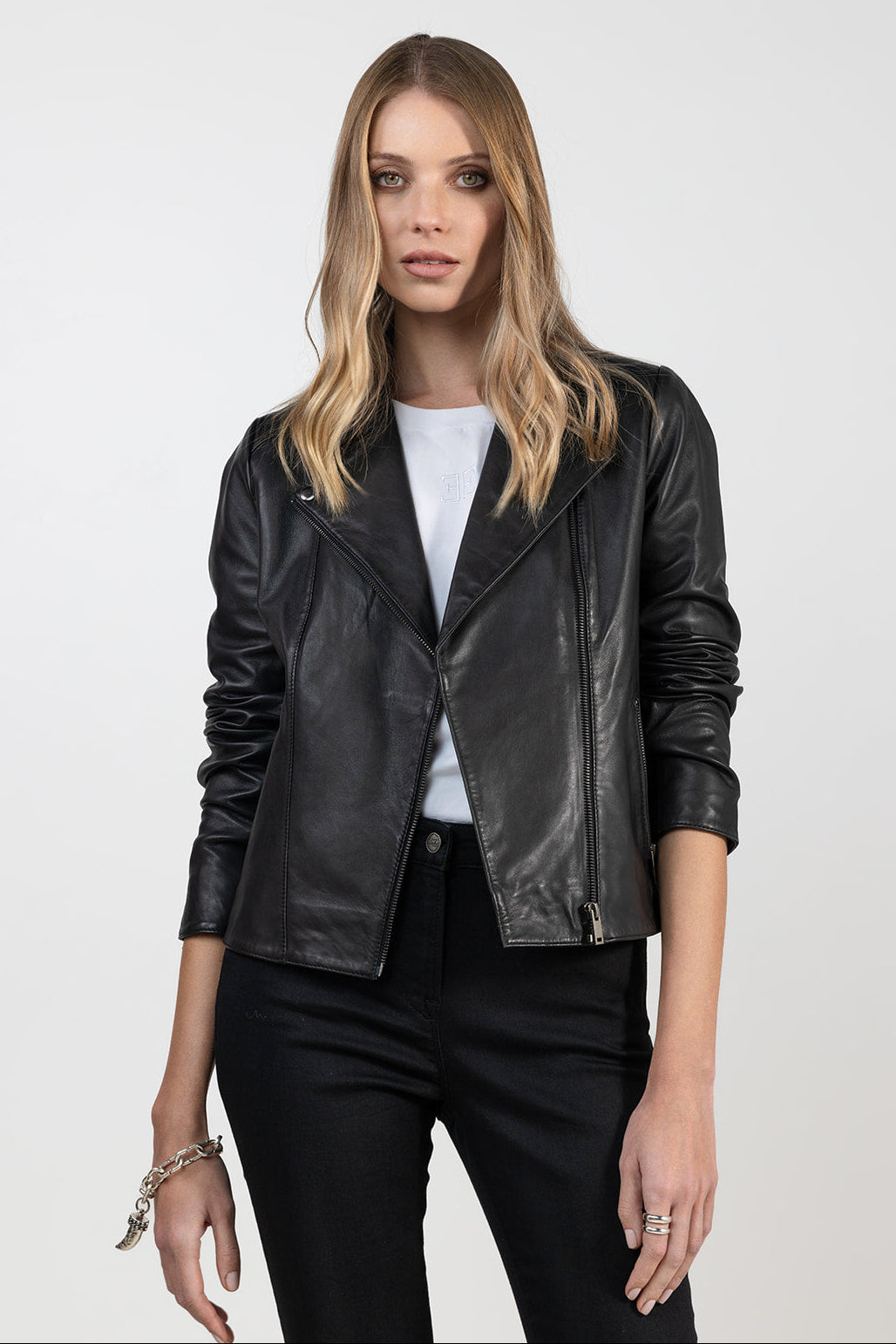 Perfecto en cuir noir | Elora