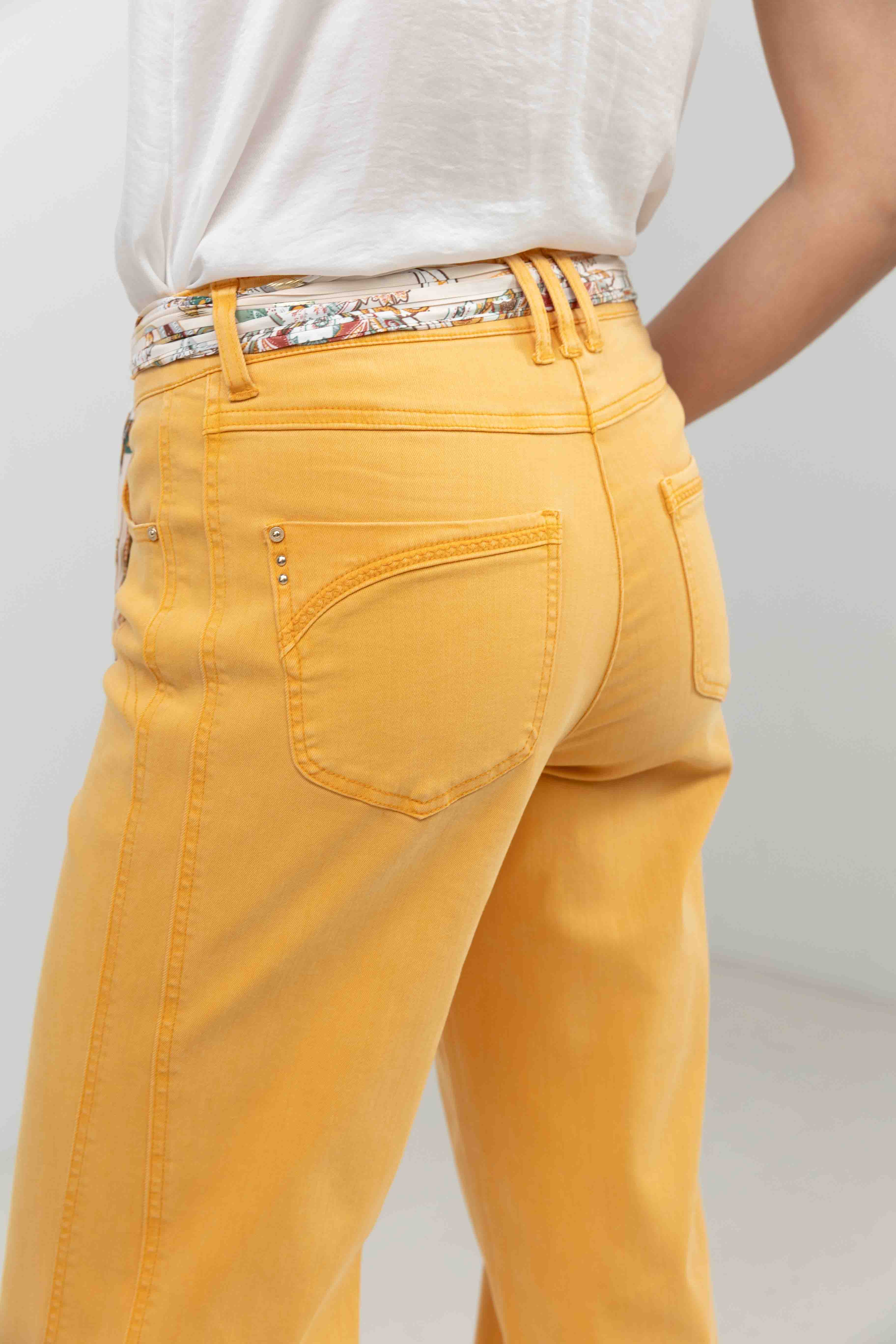 Pantalon jaune wide leg | Elora