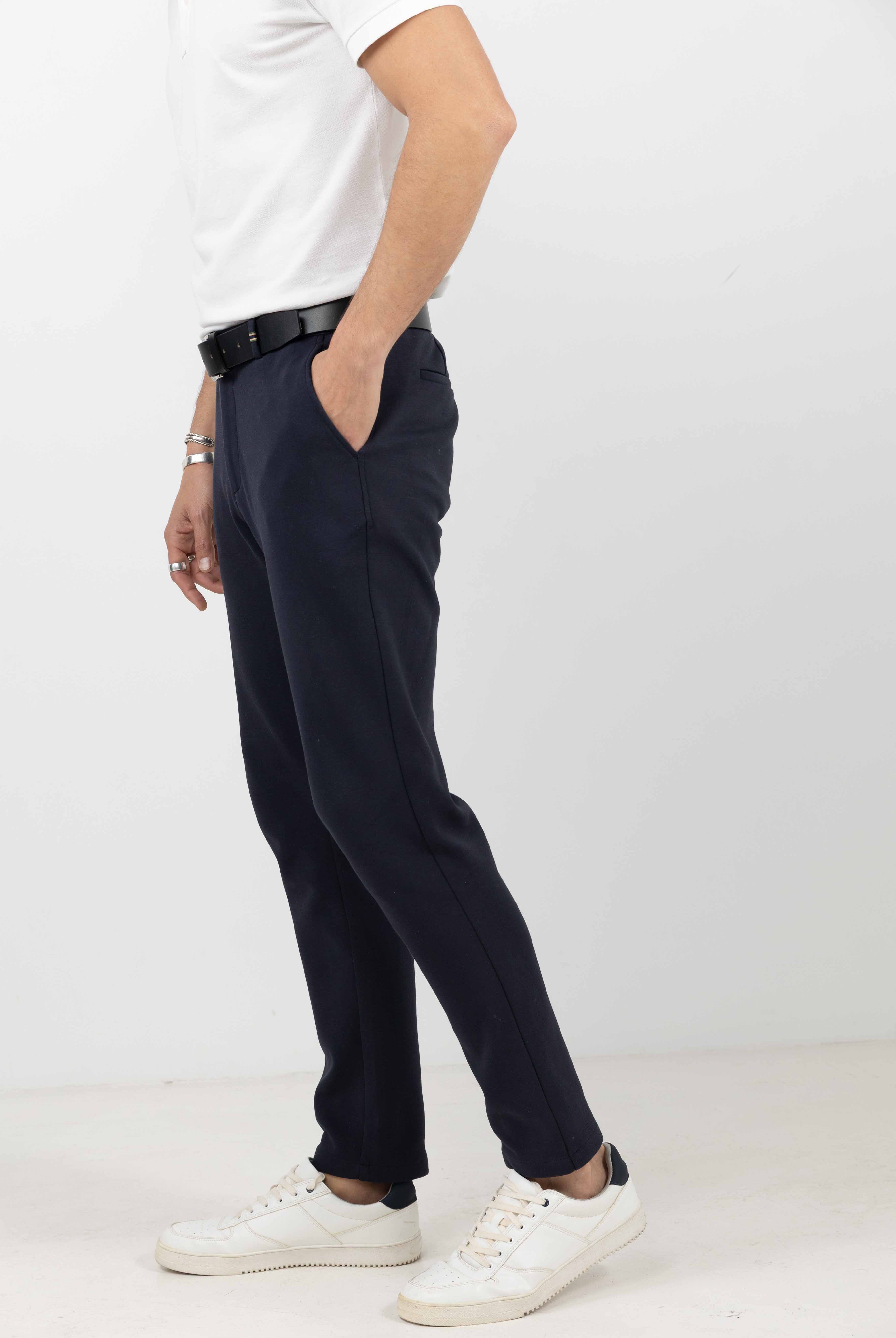 Pantalon bleu marine chic confort | Elora