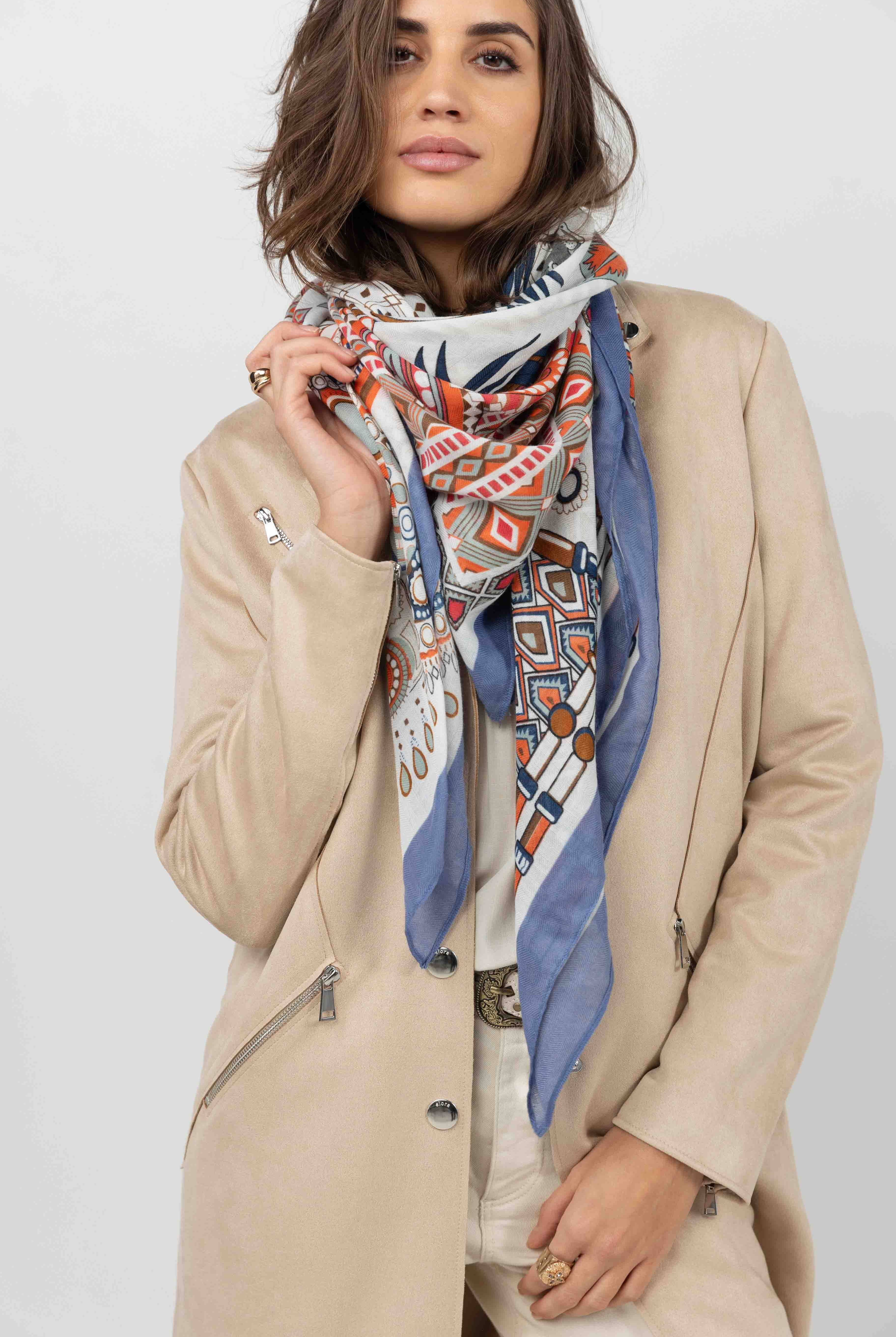 Carré multicolore imprimé XXL | Elora