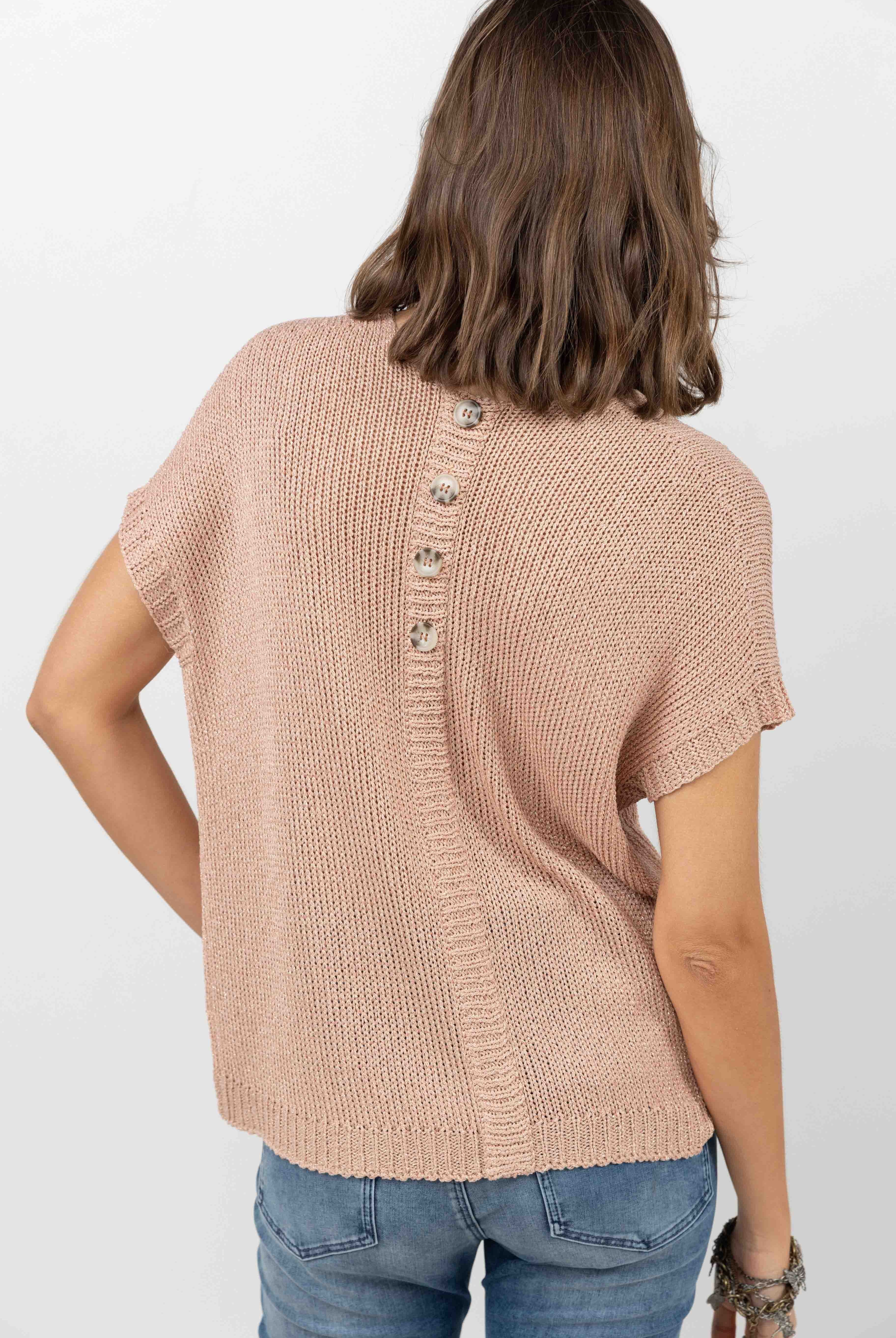 Pull rose ample à maille | Elora