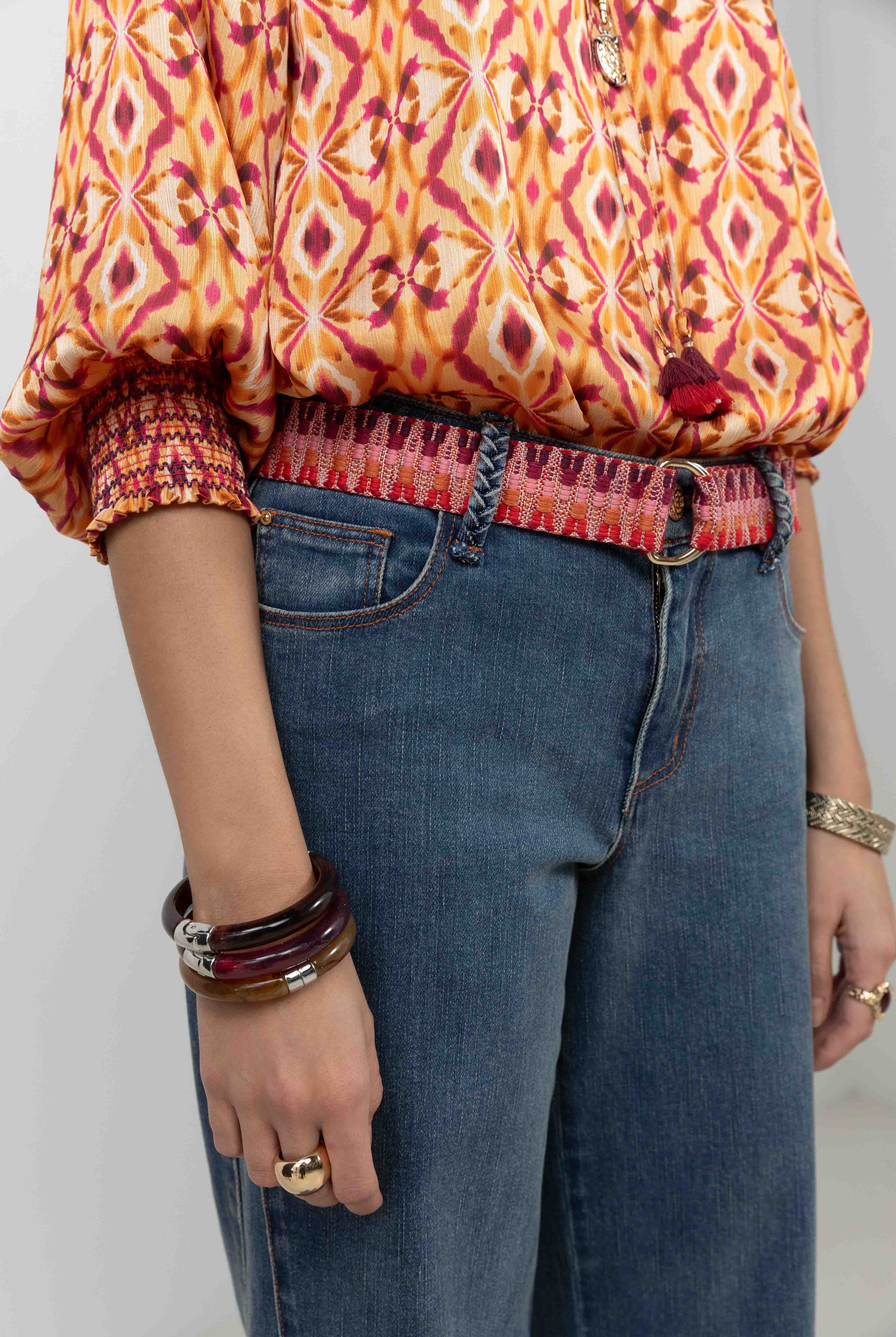 Jean large bleu esprit gypset | Elora