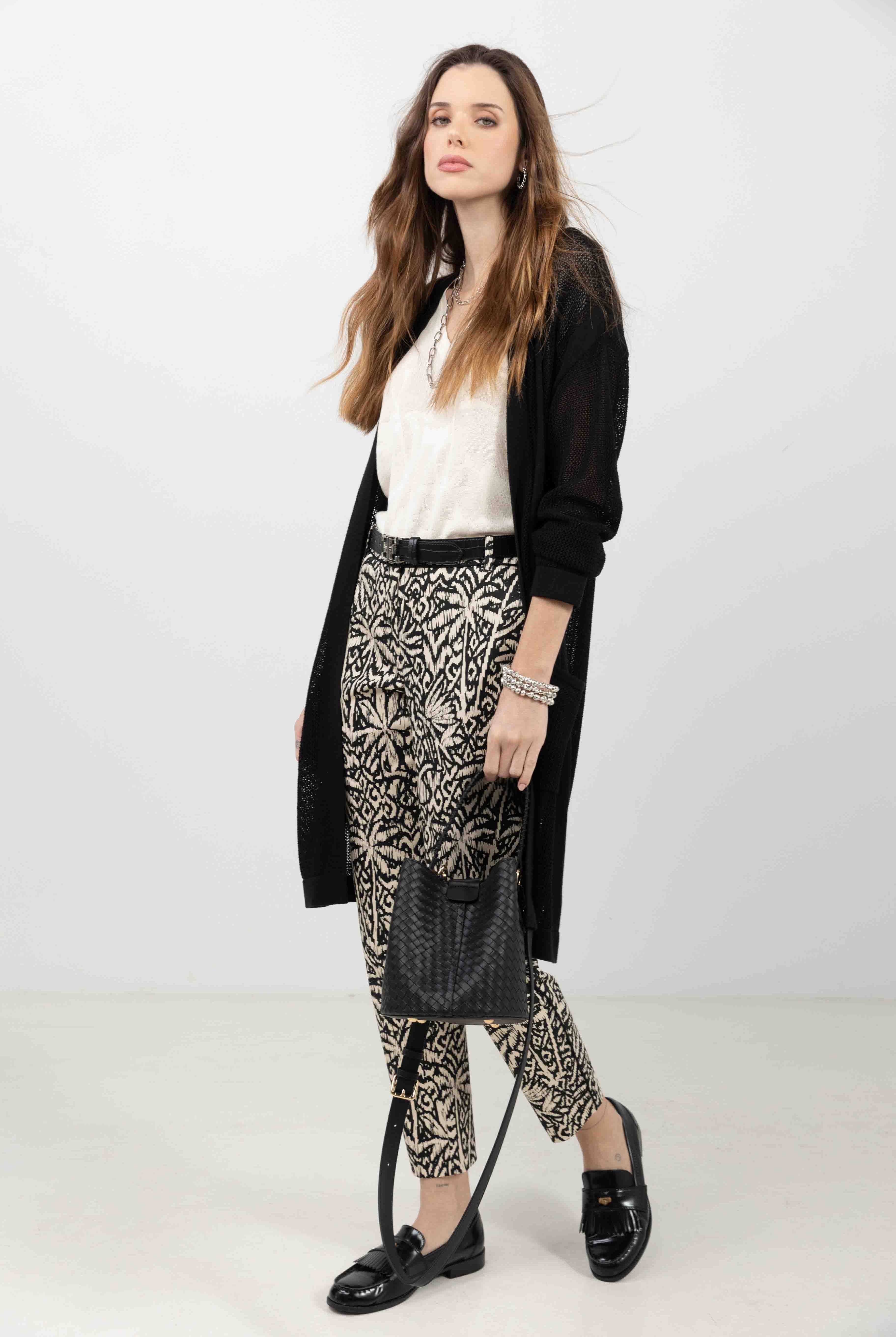 Sac noir bourse tressé chic tendance | Elora