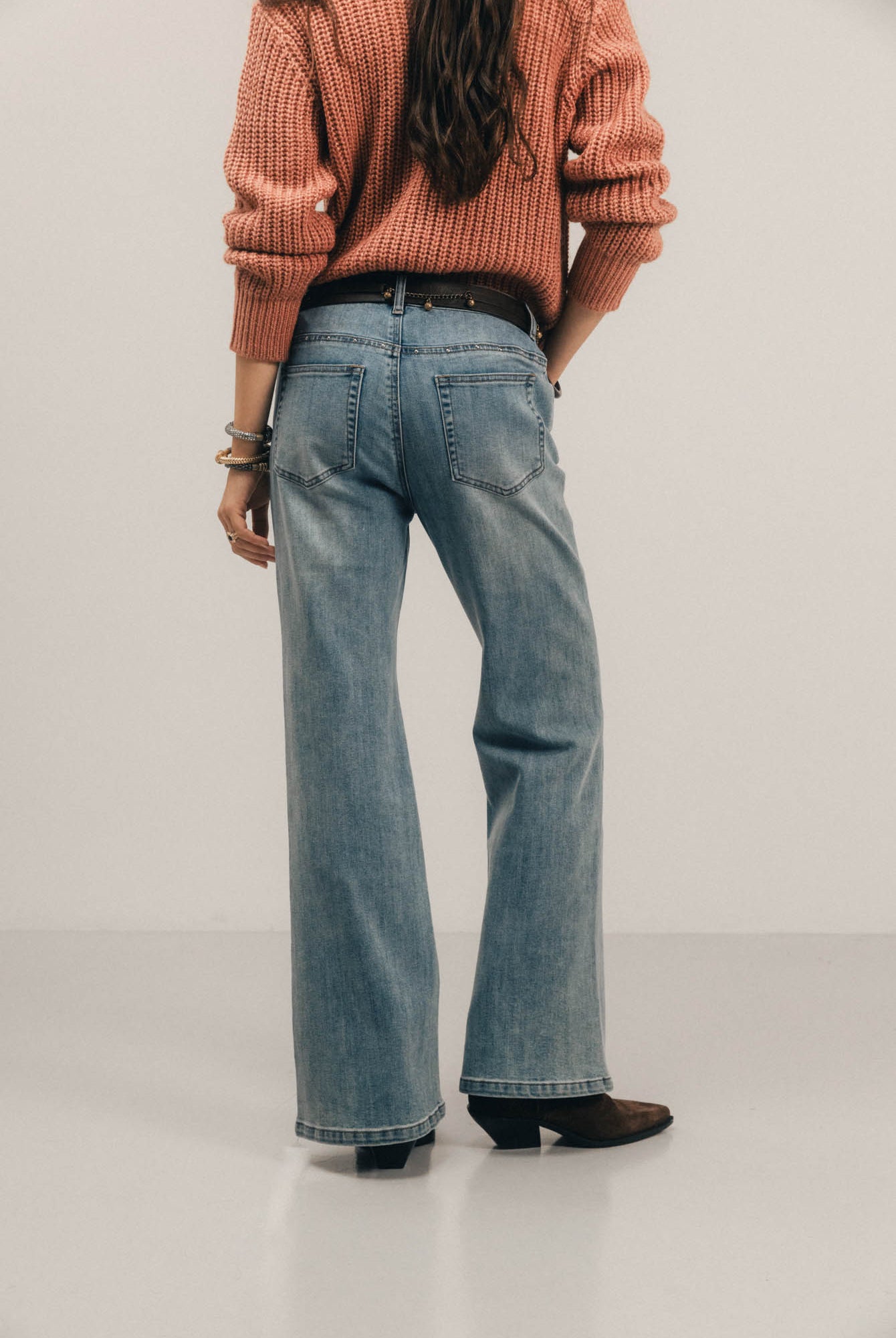 Jean flare bleu ciel seventies | Elora