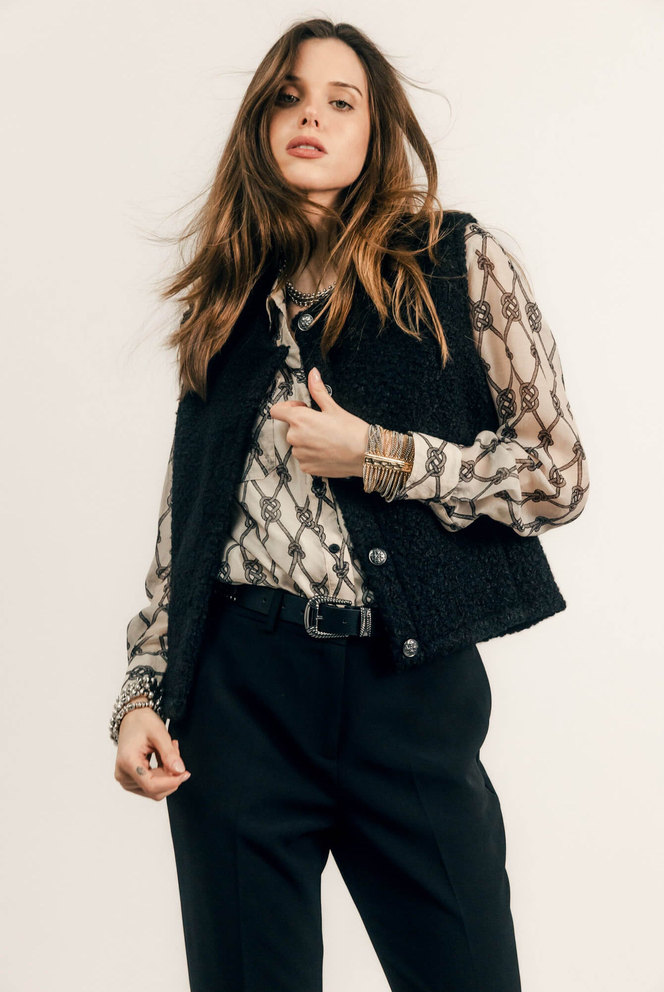 Pantalon noir cigarette chic | Elora