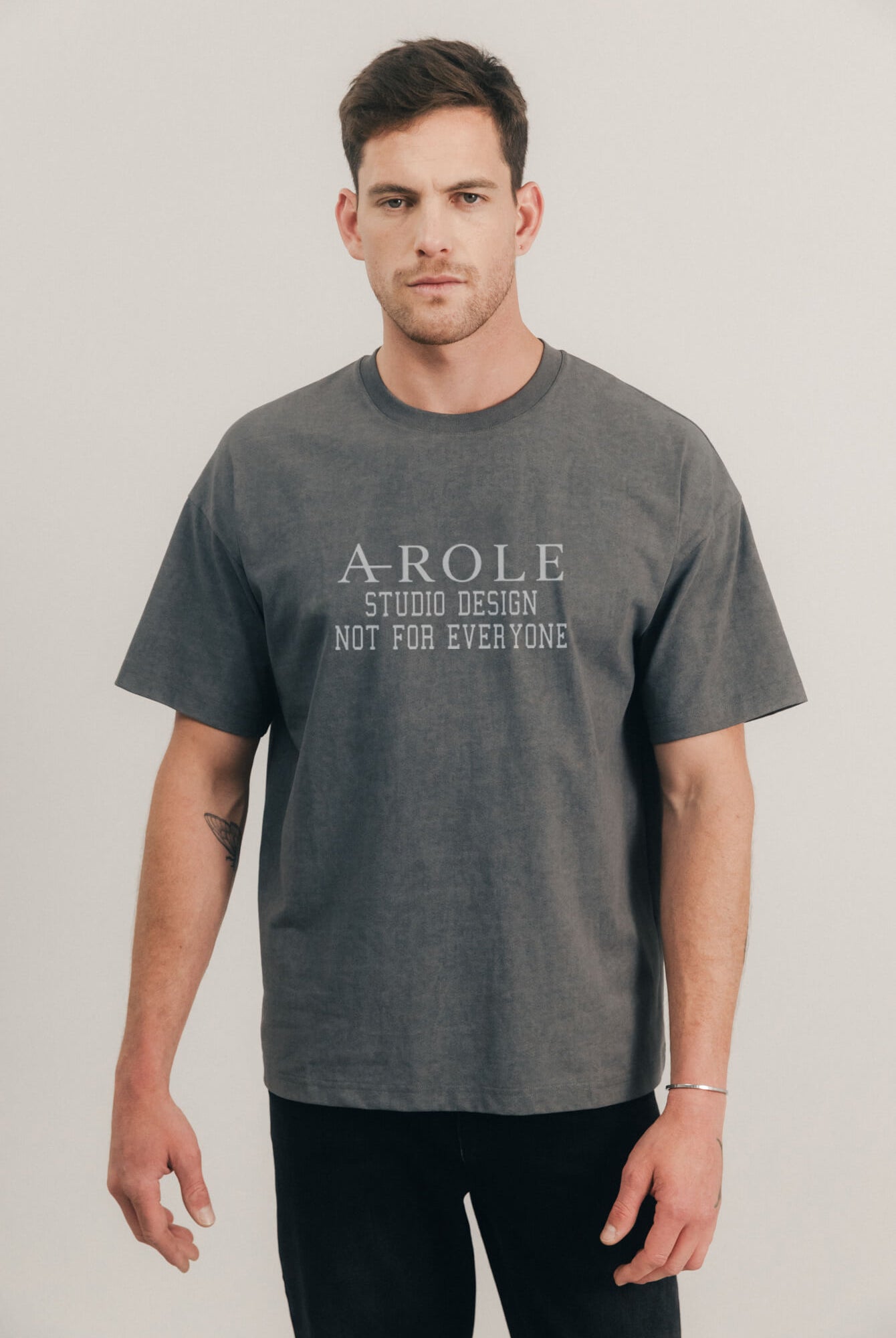 Tee-shirt gris print graphique | Elora