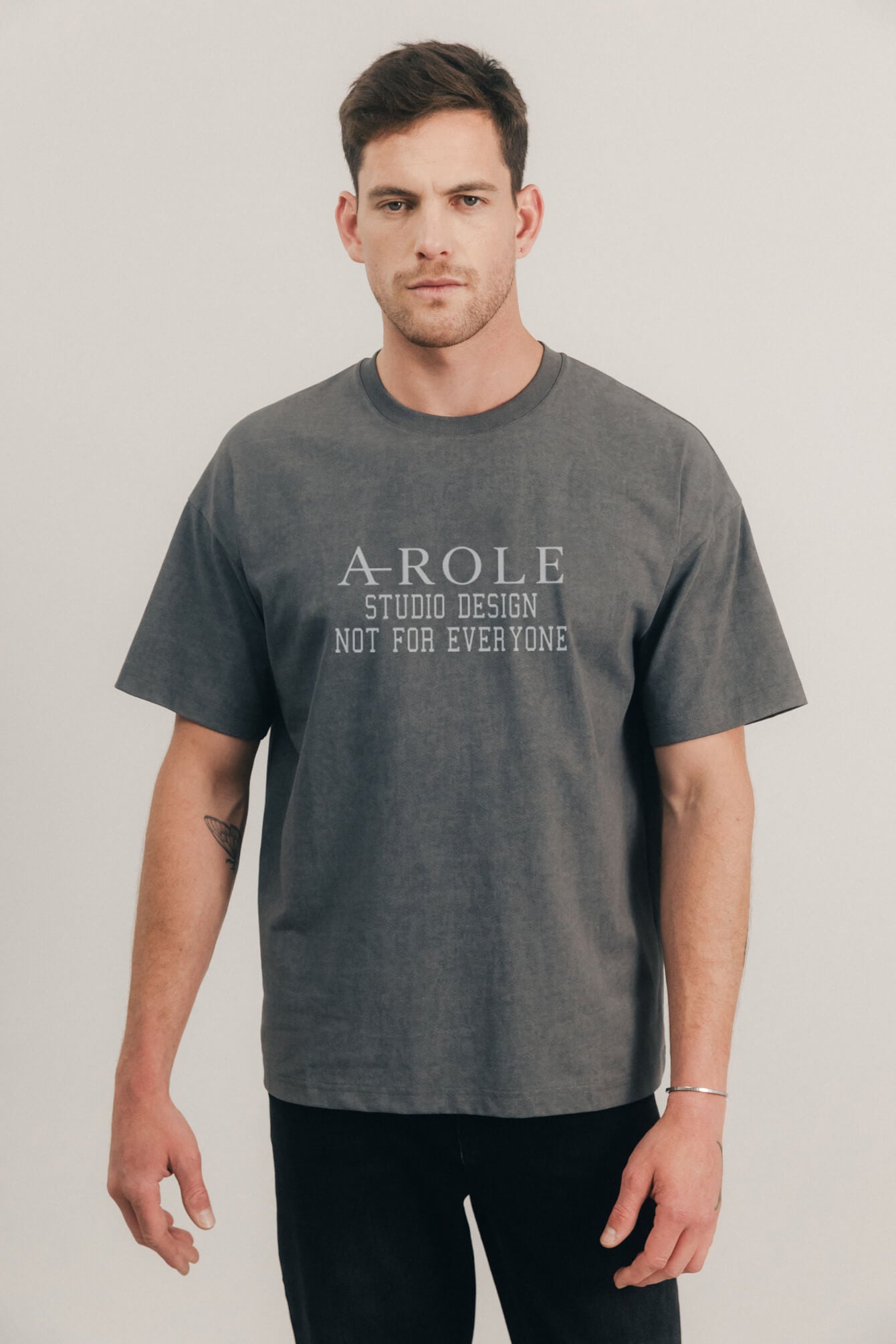Tee-shirt gris print graphique | Elora