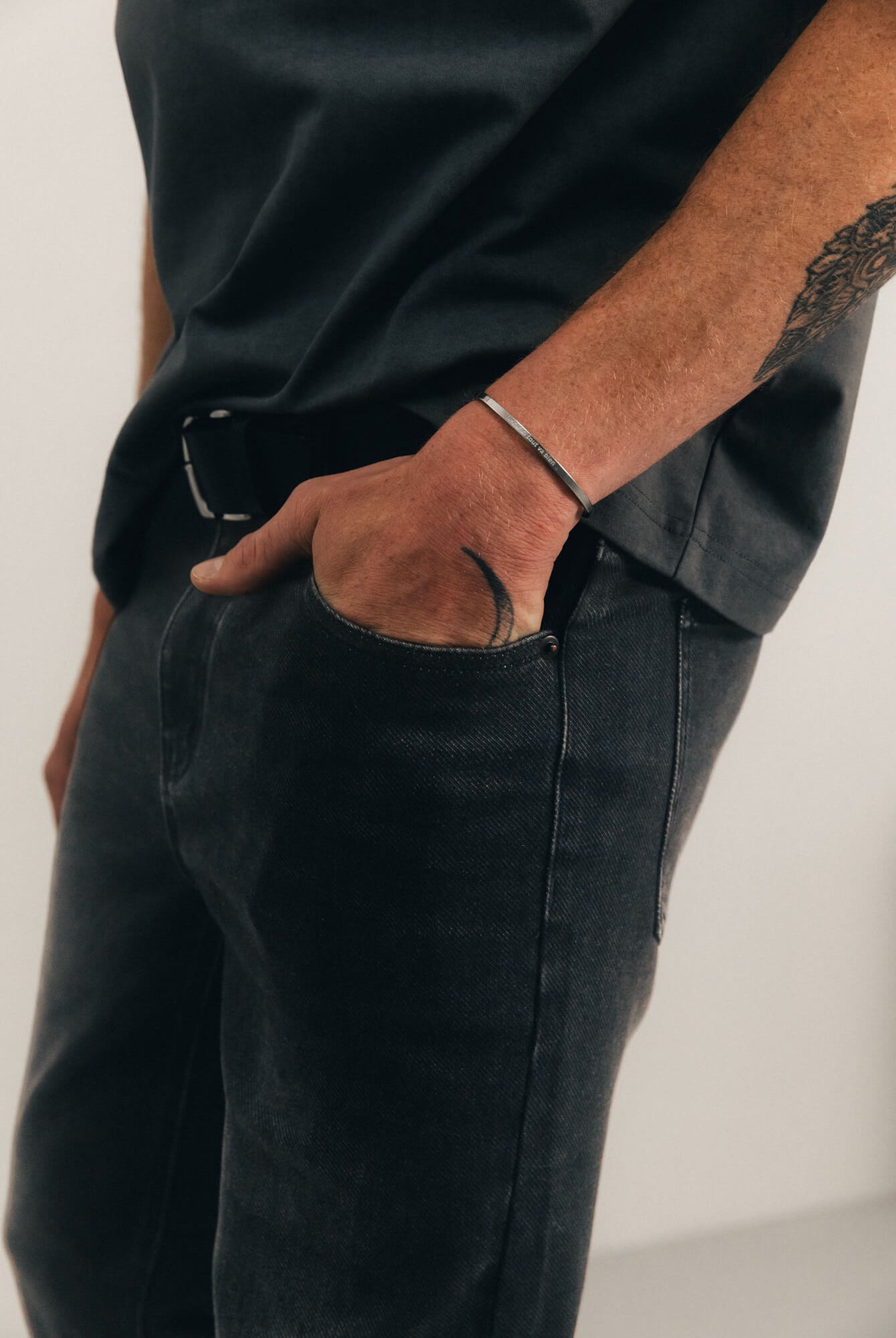Jean noir denim confort 5 poches | Elora