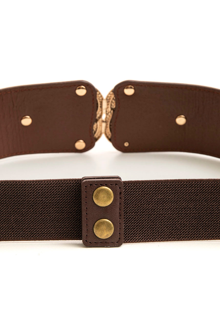 Ceinture élastique maxi boucle bordeaux | Elora