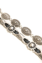 Ceinture double noir et métal | Elora