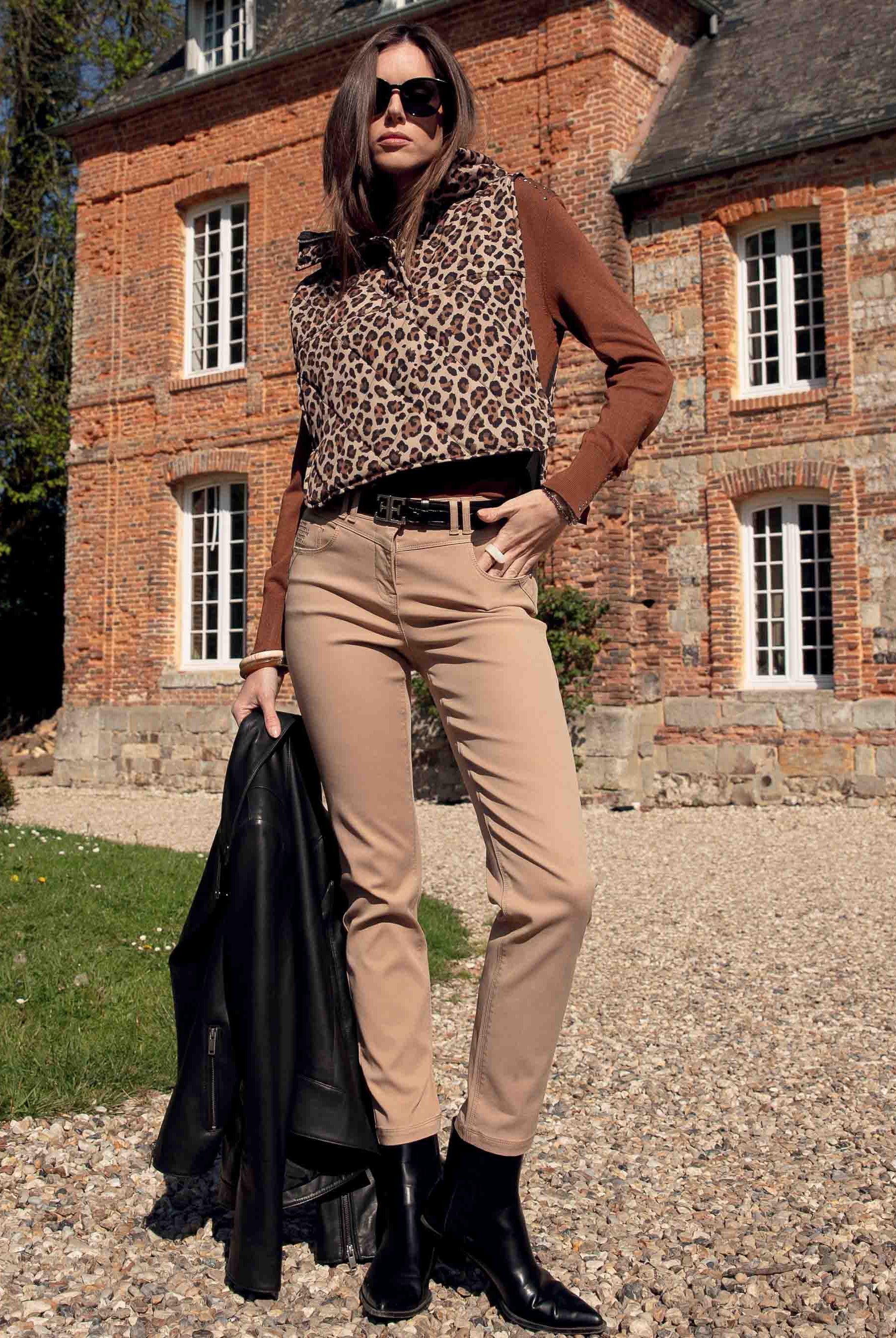Pantalon slim beige | Elora