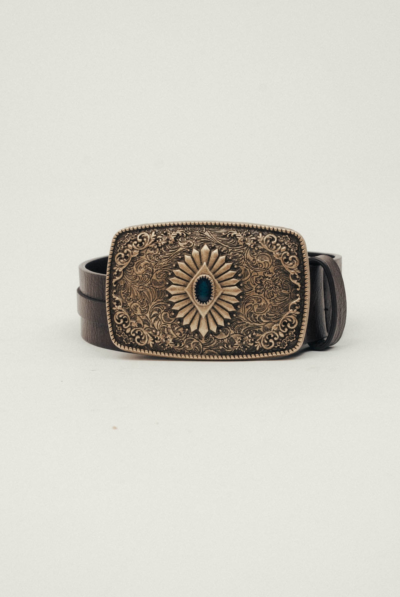 Ceinture choco boucle vintage | Elora