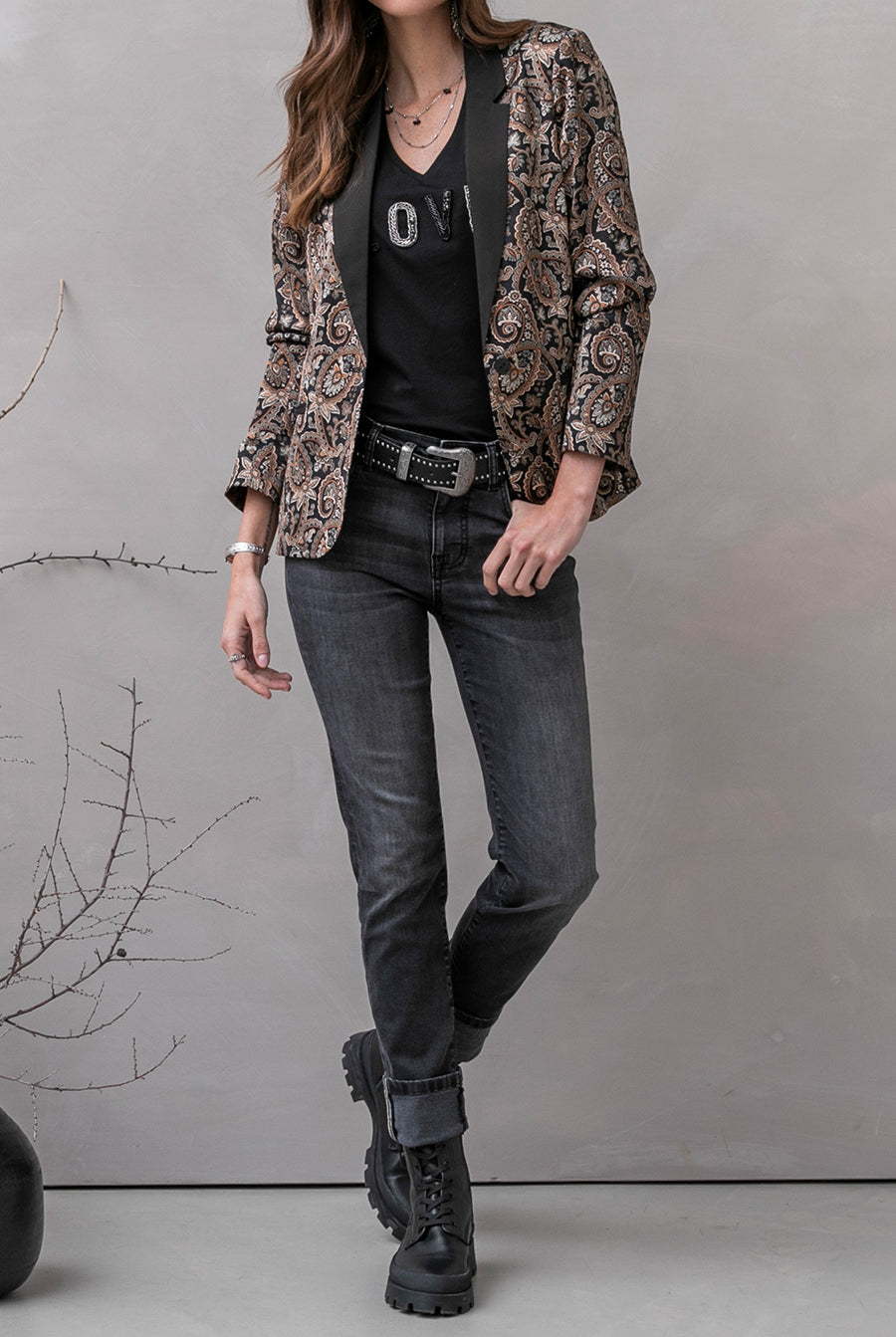 Jean droit gris | Elora
