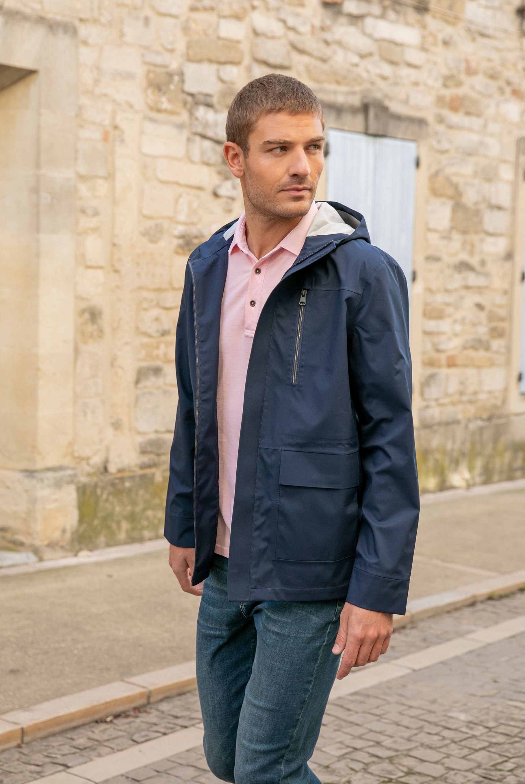 Parka coupe vent navy | Elora