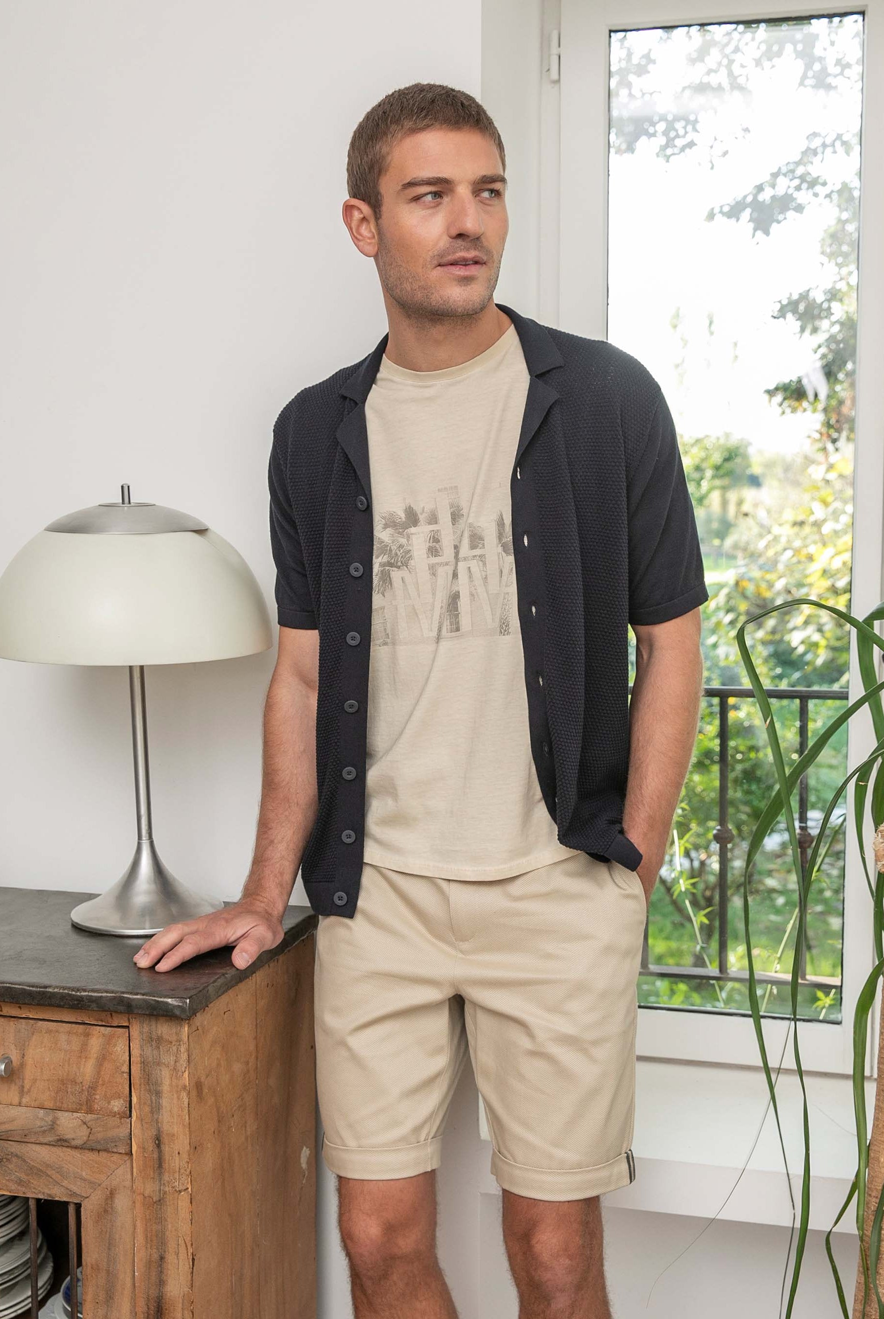 Tee-Shirt printé beige | Elora