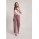 Pantalon flare coloris vieux rose