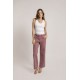 Pantalon flare coloris vieux rose